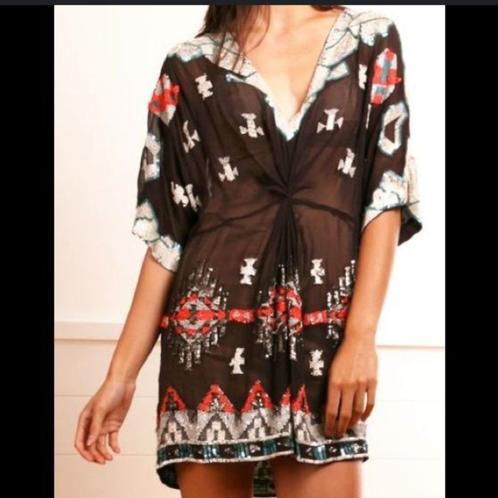 All Saints Sequined Aztec Chariot Dress